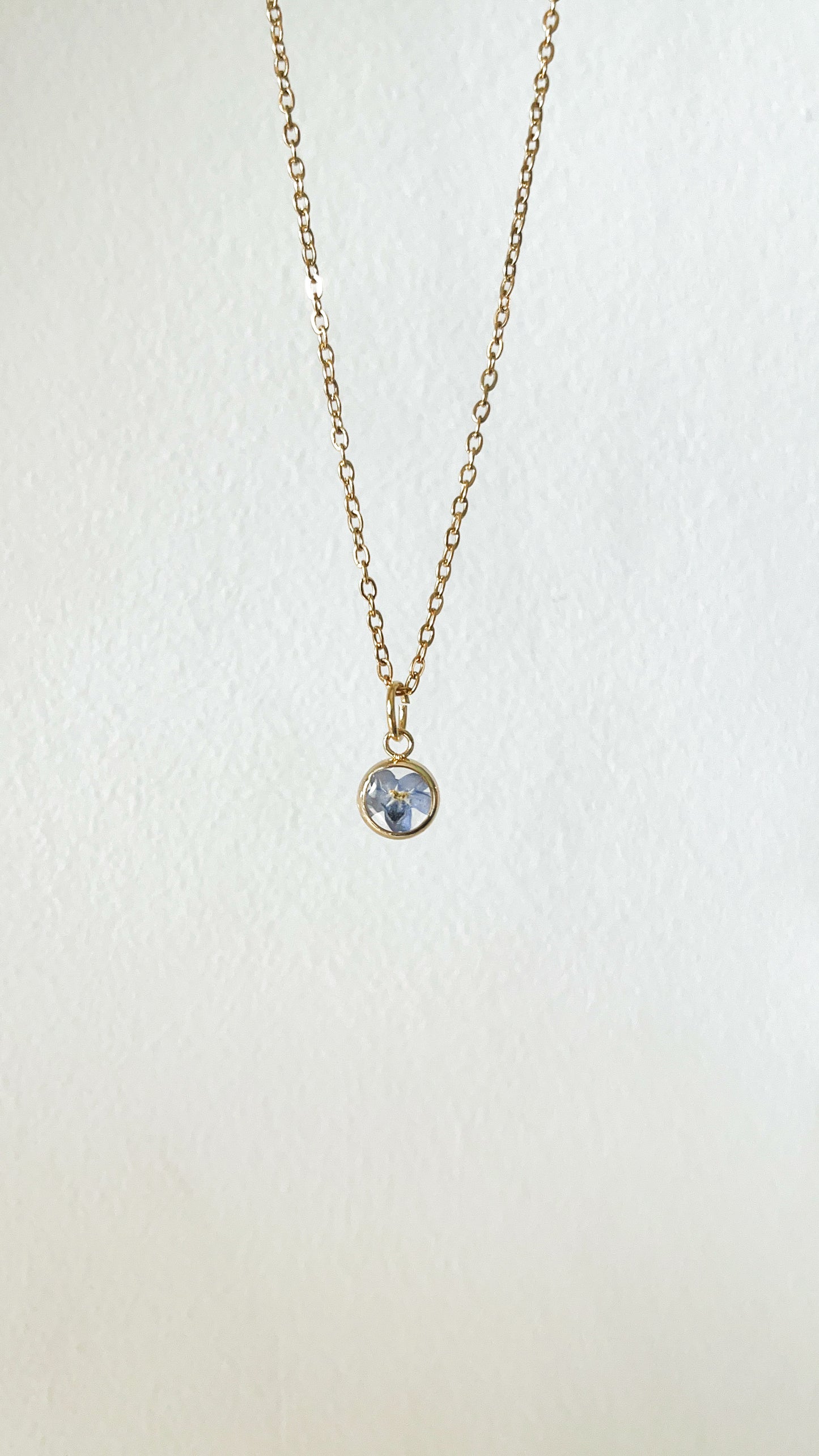 Forget-Me-Not Mini Resin Necklace