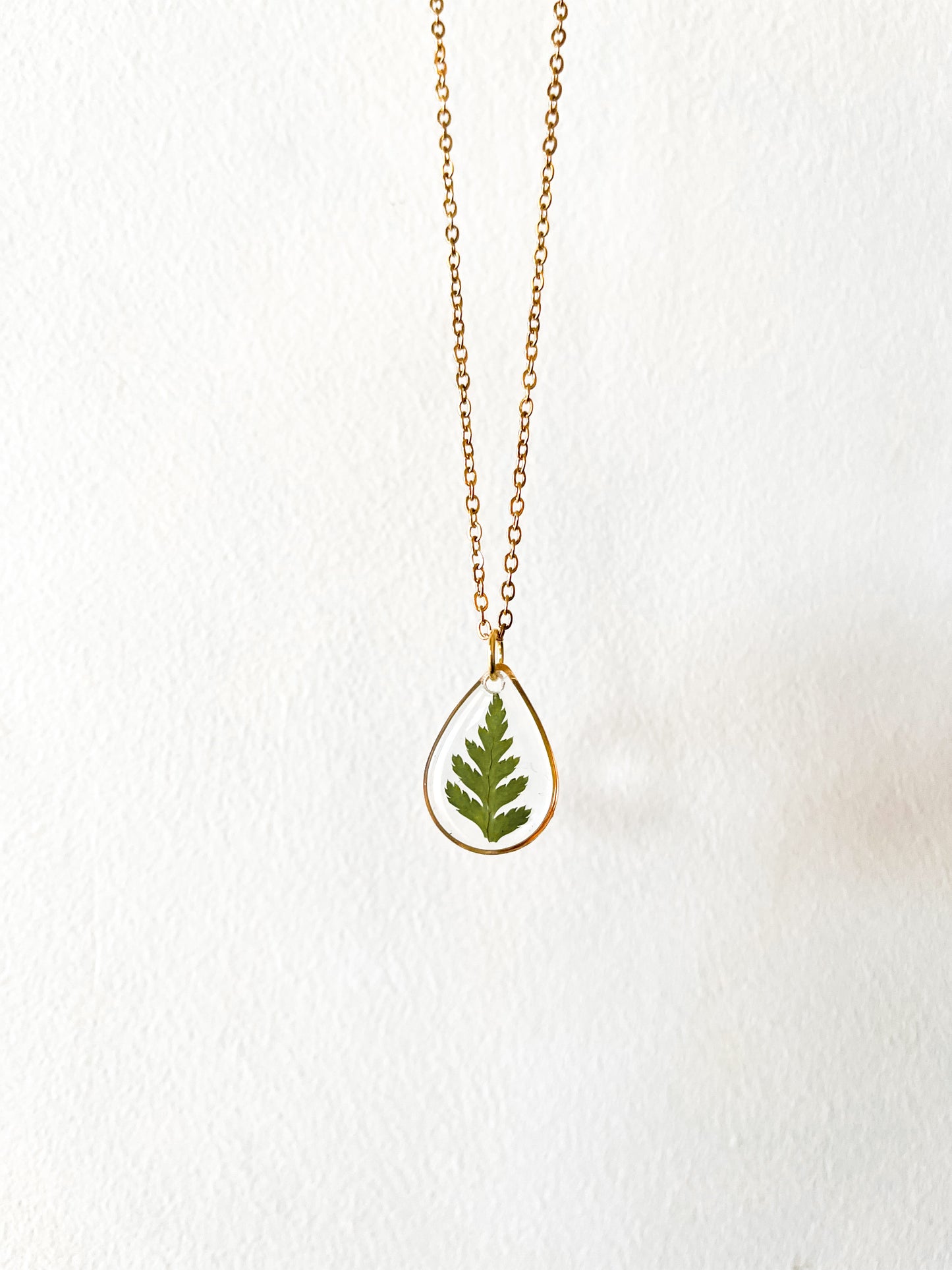 Fern Resin Necklace