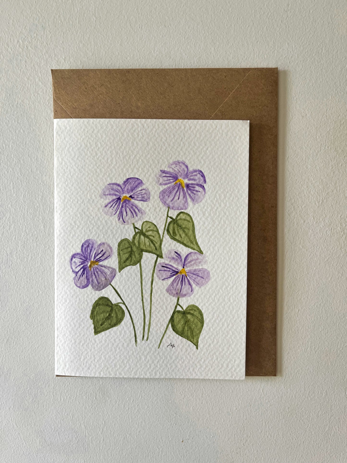 Wild Violets Watercolor Card