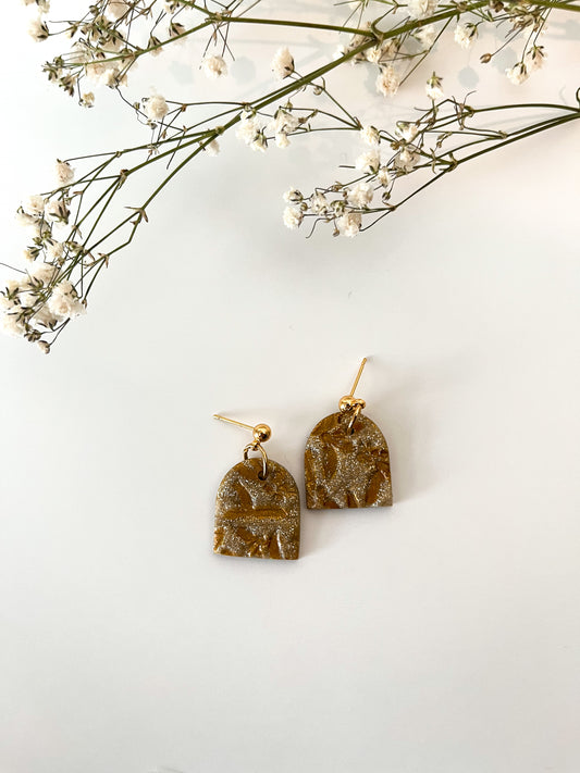 Golden Arch Polymer Clay Earrings