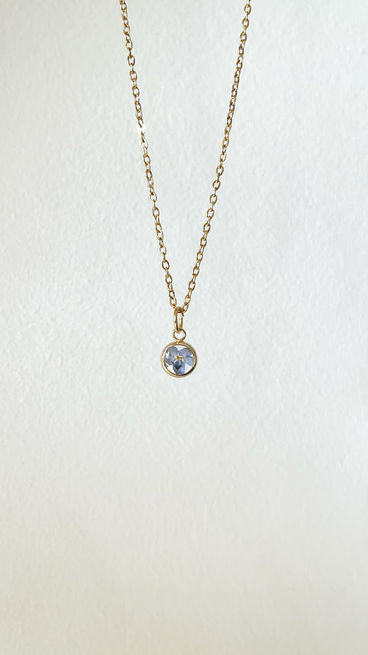 Forget-Me-Not Mini Resin Necklace