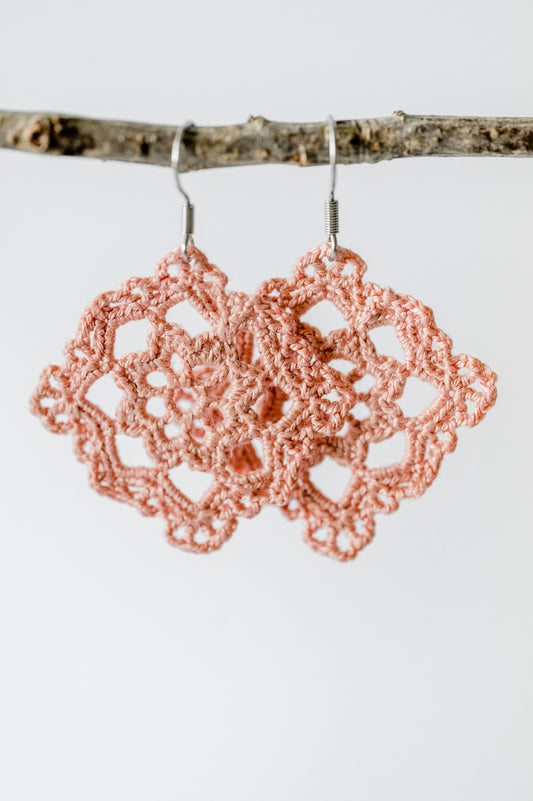 "Love is Lace" Crochet Earrings