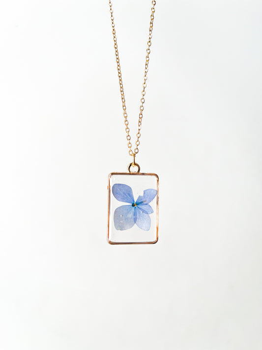 Hydrangea Resin Necklace