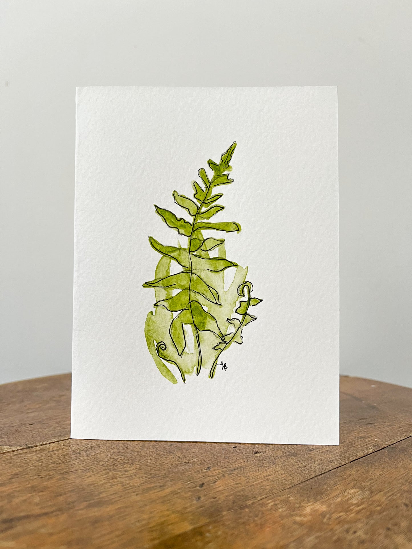 'Fern' Watercolour Card