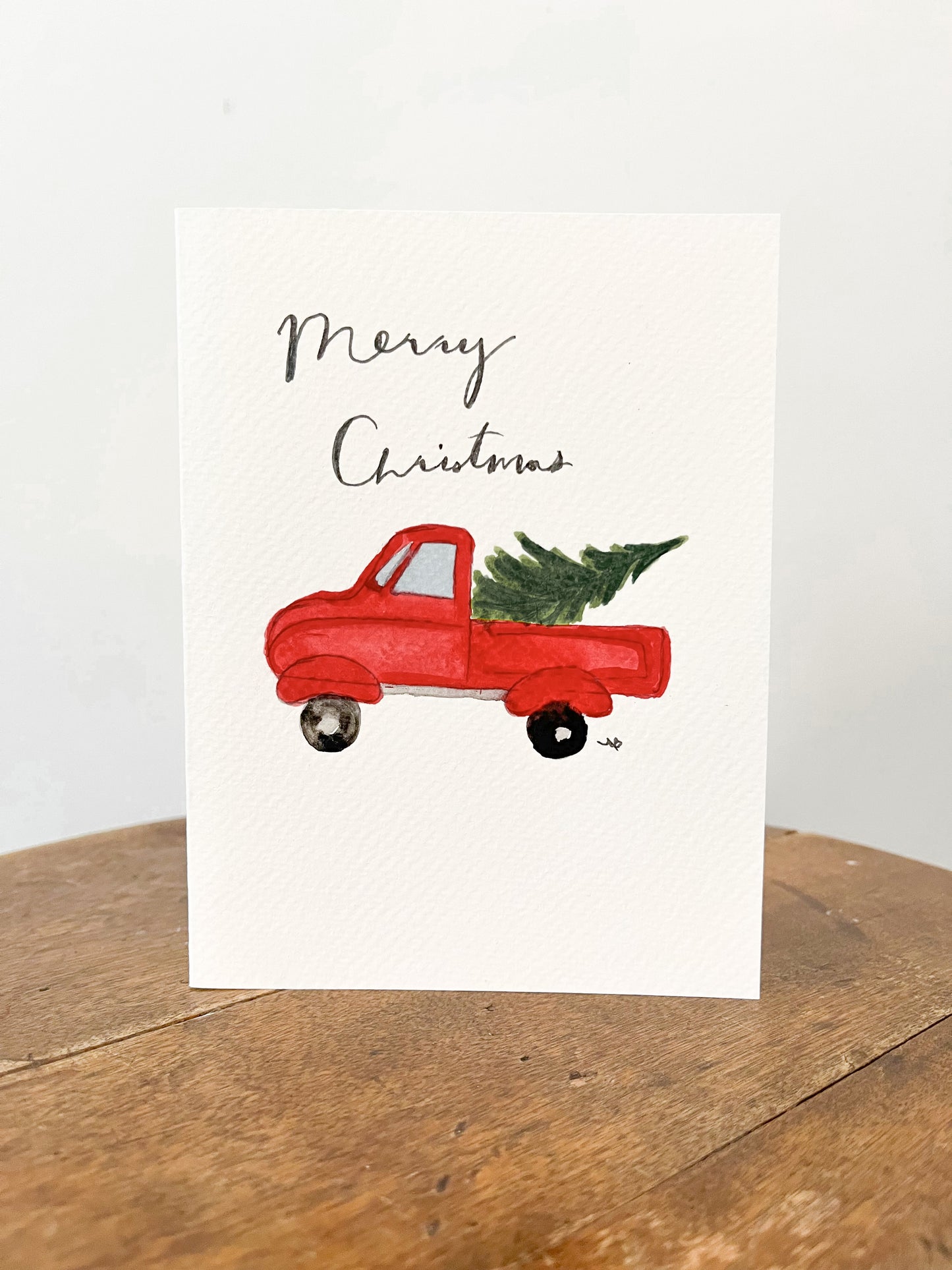 'Christmas Truck' Watercolour Card