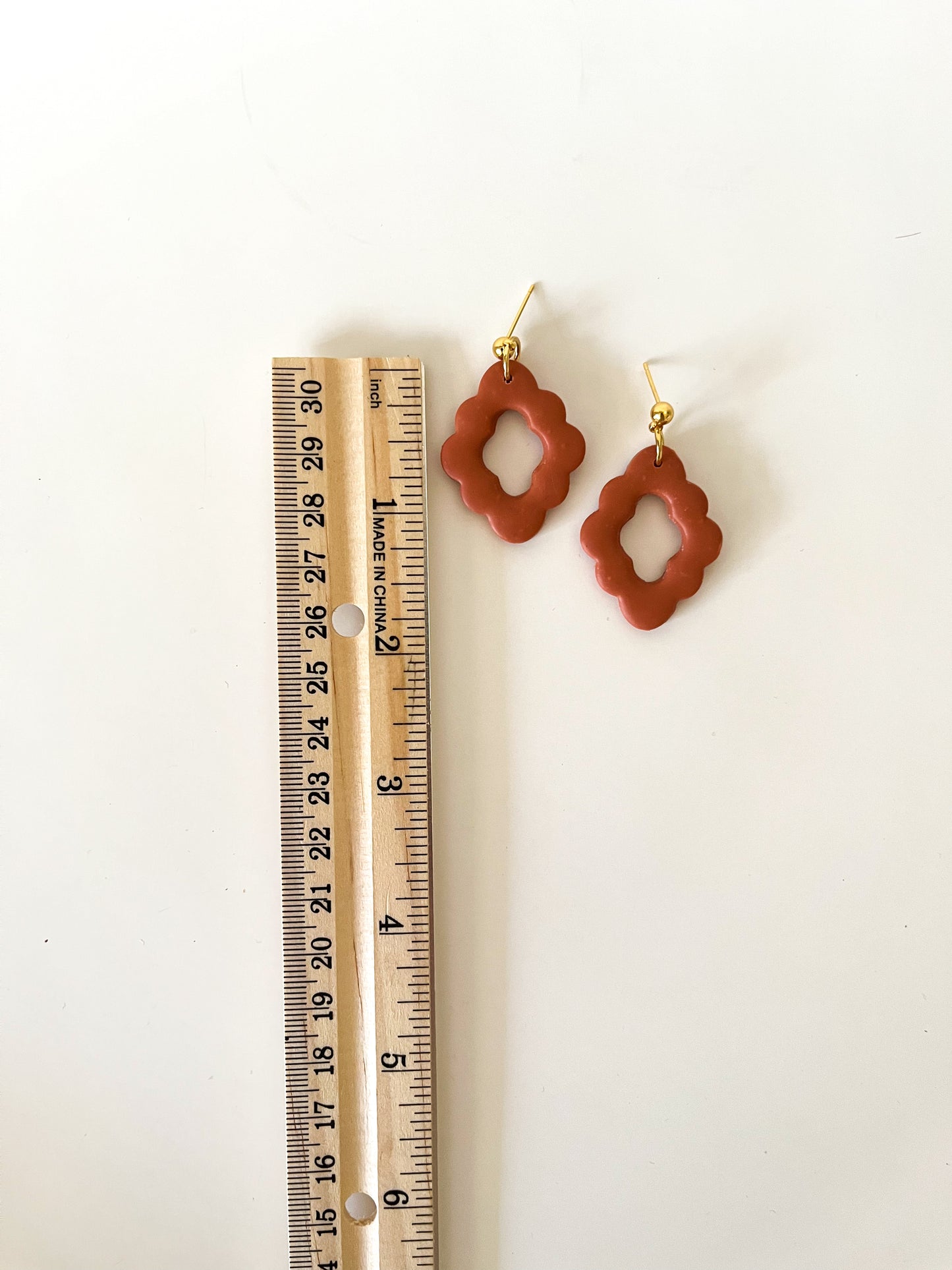 Scalloped Polymer Clay Earrings