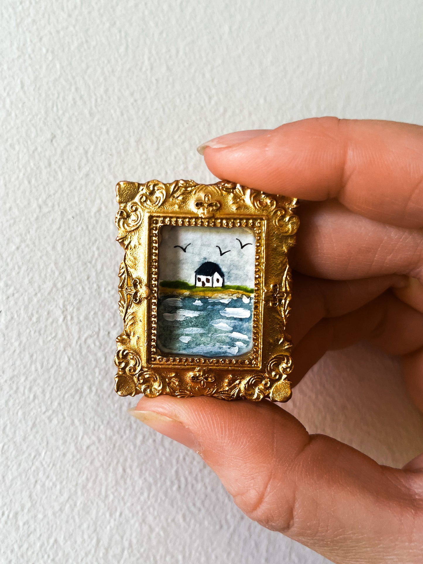 "By the Sea" Magnet (blue roof)