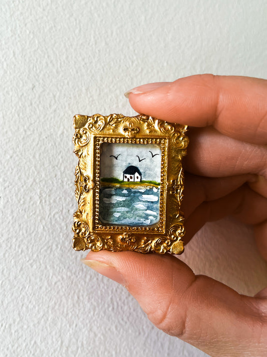 "By the Sea" Magnet (blue roof)