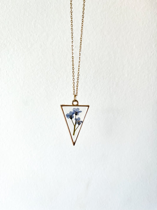 Forget-Me-Not  Resin Necklace