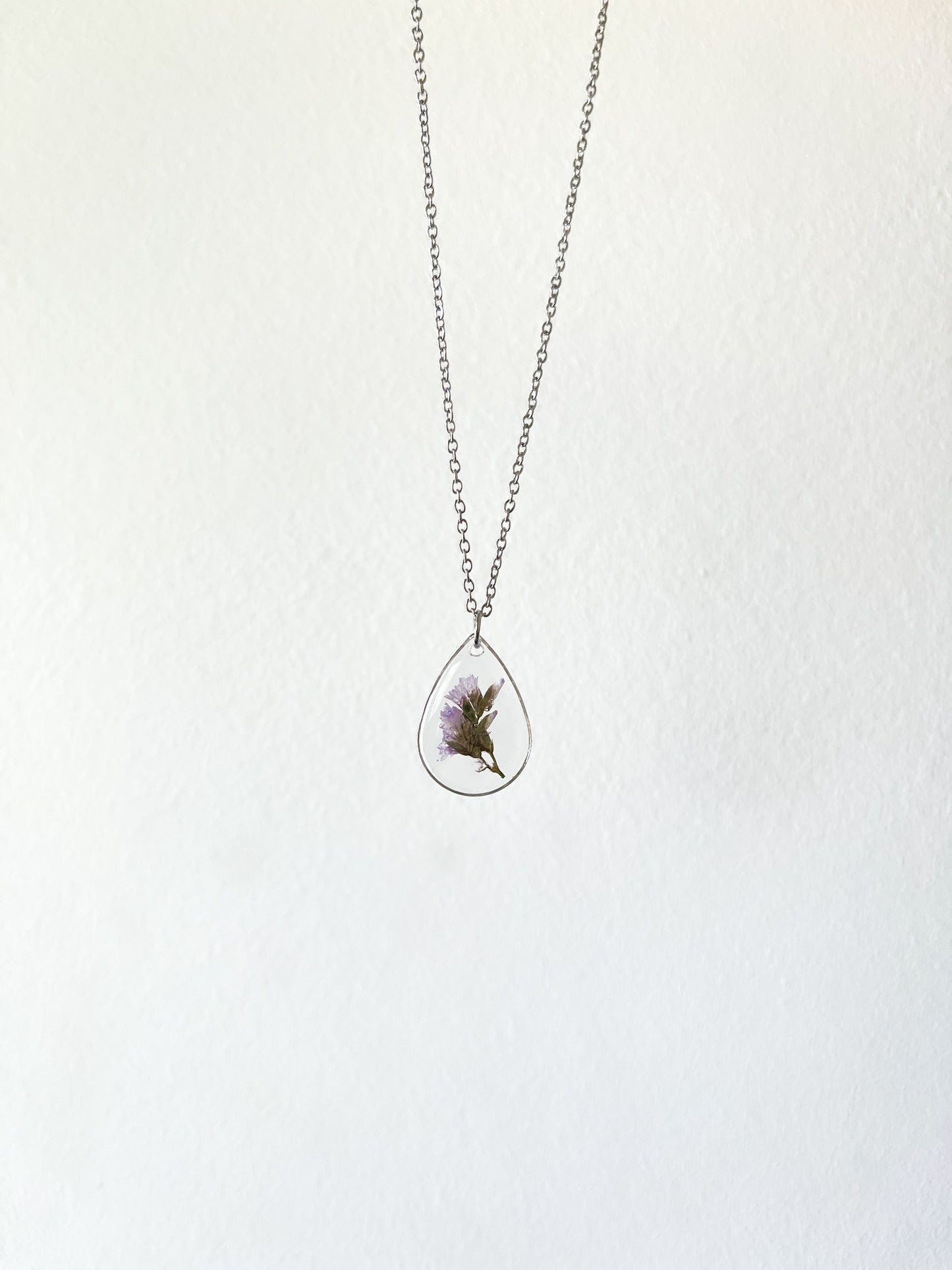 Small Marsh Rosemary Resin Necklace