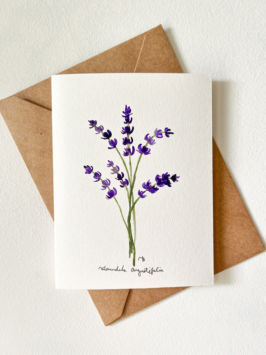 Lavender Watercolour Card