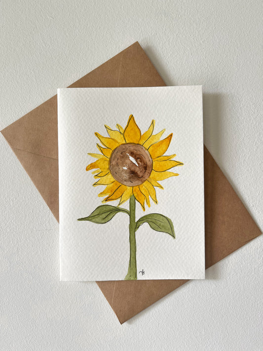 Sunflower Watercolour Card