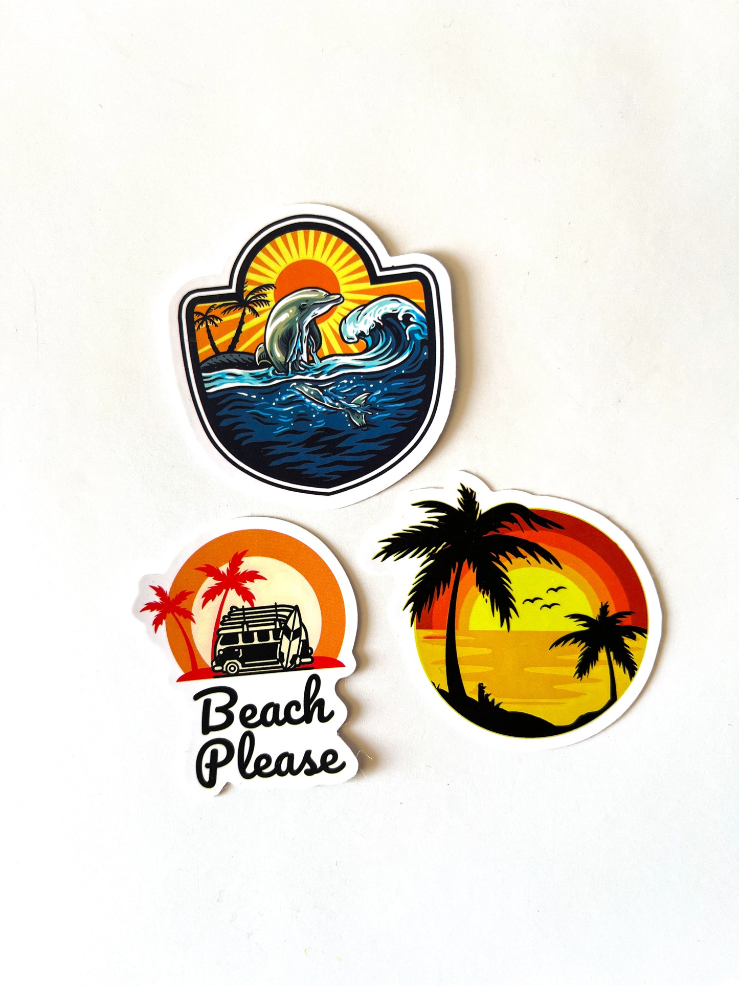 Beach Water Bottle Stickers